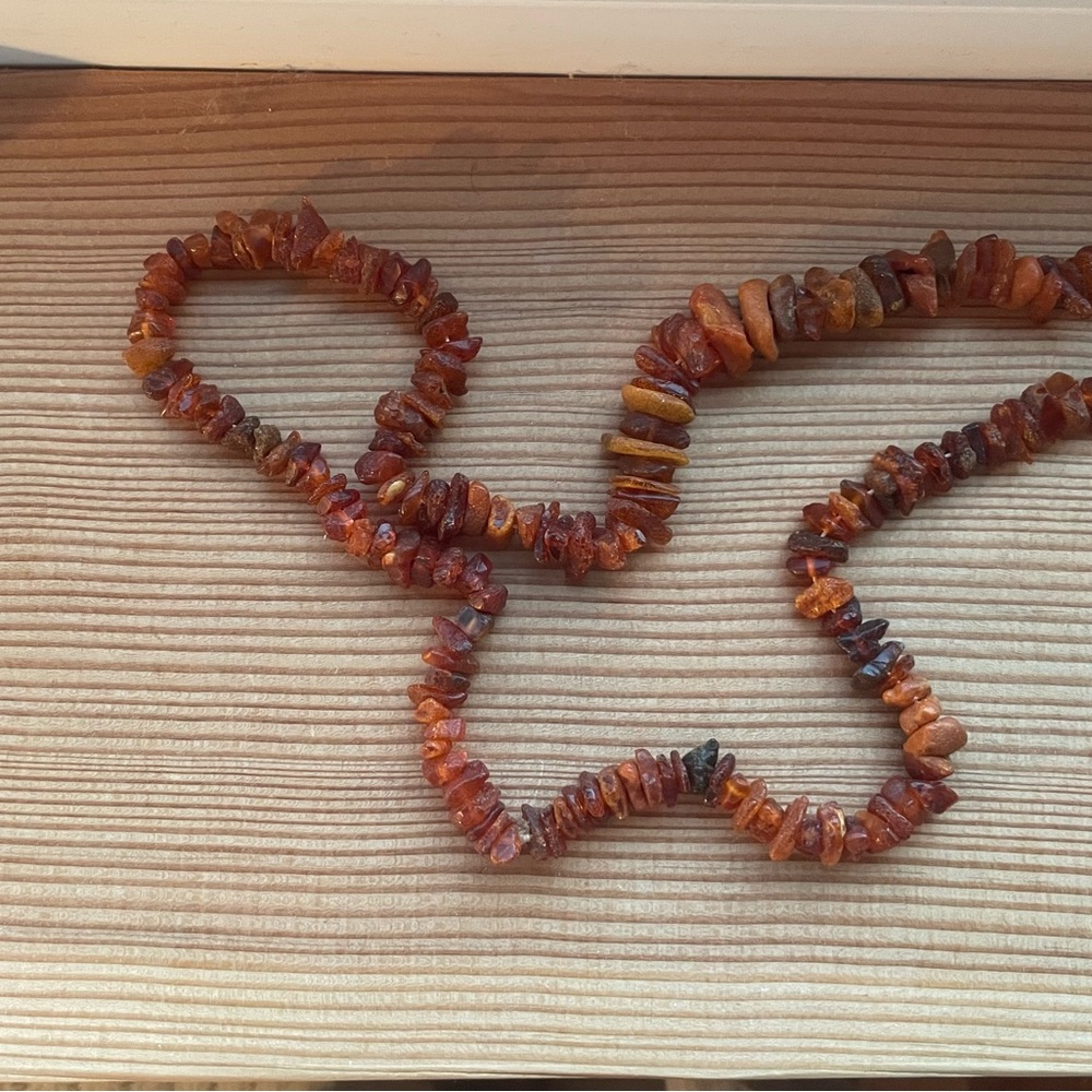 Vintage Amber Beaded Necklace